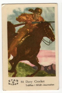 1960s Swedish Film Star Card Bilder D #84 US Frontiersman Davy Crockett - Picture 1 of 1