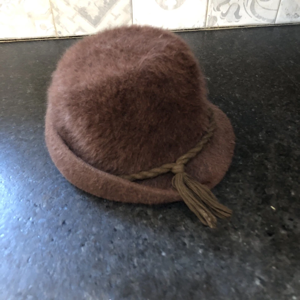 De colección Diseño Kangol Hecho en Inglaterra Hip Hop Marrón Difuso Cubo Sombrero Gorra Foto 1 de 4