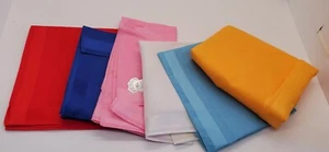 DESCO VINTAGE Hankerchief / Hankie 100% COTTON - Set of 6 colors red blue white - Picture 1 of 7