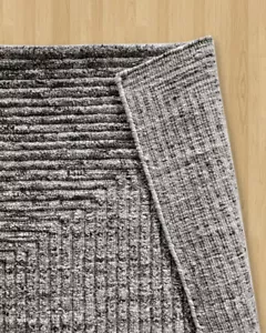 charcoal Designer decorative Bohemian boho rug custom wool modern contemporary - Picture 1 of 5