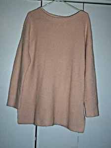 Ann Taylor LOFT Pink Marled Textured Drop Shoulder Sweater Women's Size XXL EUC - Picture 1 of 5