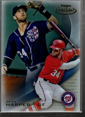 A6466- 2016 Topps Gold Label Class 1 Blue #34 Bryce Harper - NM-MT - Image 1 of 2