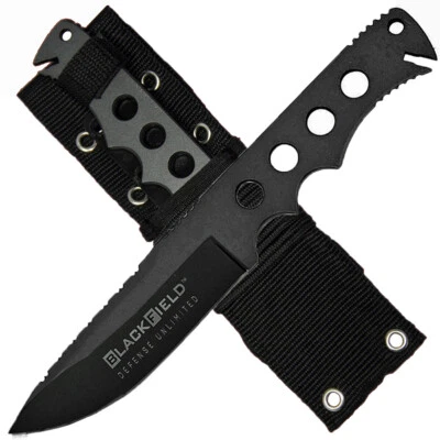 BlackField INTEGRAL flaches Outdoormesser Ganzstahl Nylonscheide m. Kydexeinlage - Bild 1 von 4