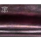 Cuir imprimé en peau de serpent violet métallique 6 - 10 pieds carrés peau d'agneau naturelle 1093,0,8 mm