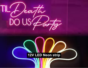 1-5M Neon LED Stripe Streifen Lichtleiste Band Schlauch Außen Wasserdicht Lampen - Bild 1 von 19