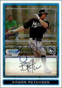 2009 Bowman Chrome Bryan Petersen #BCP89 Rookie Signed Auto X-Fractor /299