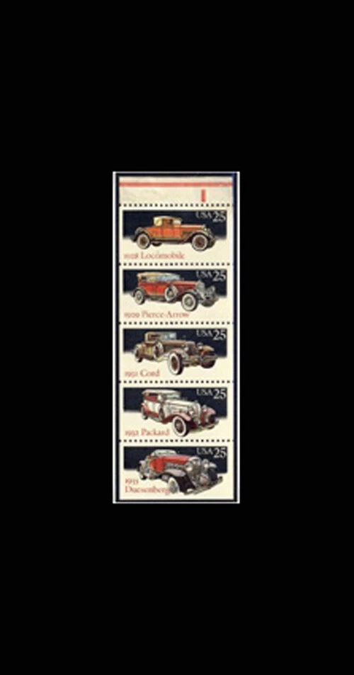 US, Sc #2385a, MNH, 1988, Automobiles, Cars, Packard, Cord, bklt pane 5 - Image 1 of 1