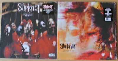 SLIPKNOT Self-titled LP Ltd Lemon + The End So Far 2-LP Ltd Clear Vinyl Sealed - Image 1 of 3