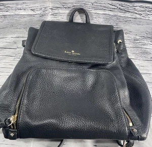 Kate Spade New York Pebbled Leather Backpack Black - Picture 1 of 9