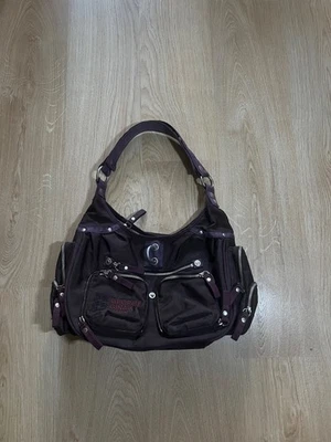 Сумка наплечная George Gina & Lucy фиолетовая винтажная с небольшим недостатком Y2k - Изображение 1 из 4