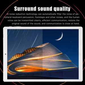 ­10.1 Inch Tablet Silver 4GB 64GB 1080x1920 IPS Display 10 Core CPU 8000mAh 13MP - Picture 1 of 18