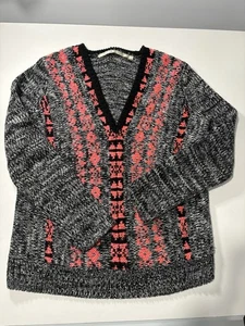 Suéter Boho Rosa Y Negro Cuello en V Twelfth Street by Cynthia Vincent. - Imagen 1 de 10