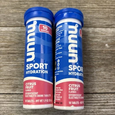 Paquete de 2 comprimidos Nuun Sport hidratación electrolito cítricos 10 comprimidos exp.12/2025 Foto 1 de 3