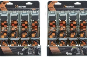Keeper Spanngurt 8 Fuß x 400 Pfund orange & schwarz - 2er-Pack 8x KOSTENLOSER VERSAND - Bild 1 von 4