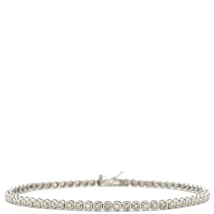 bracelet Tennis Bure Rubbed T K18WG diamond White gold Diamond bracelet - Picture 1 of 9