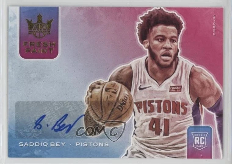 2020 Panini Court Kings Fresh Paint Ruby /99 Saddiq Bey #FP-SBY Rookie Auto RC - Image 1 of 2