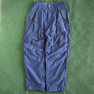Vintage No Fear Baggy  Nylon Sweats Blue Streetwear Size L EXCELLENT CONDITION✅ - Picture 1 of 13