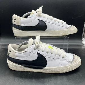 Nike Blazer 77 Jumbo Low Men Sneakers 9.5 White Leather Shoes DN2158-101 - Picture 1 of 7