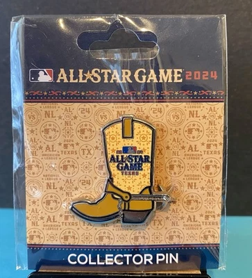 2024 Texas MLB All Star Game Boot Pin With Moving Spur New In Package - Image 1 of 2