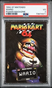 Tarjeta WARIO 1994-1997 Nintendo Power Magazine Mario Kart 64 N64 PSA 3 POP 3 - Imagen 1 de 2