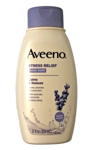 Aveeno Stressabbau Duschgel mit Lavendel Kamille Ylang-Ylang 12 Unzen lila Kappe - Bild 1 von 4