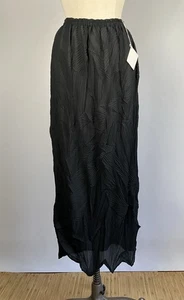 Gonna lunga nera plissettata Han Feng vintage 2000 nuova con etichetta - Foto 1 di 5