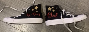 Converse High Top Chuck Taylor Size  5.5 Happy Birthday Girl - Picture 1 of 6