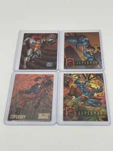 1995 & 1996 DC Set 4 Superman & Superboy Trading Cards - Bild 1 von 2
