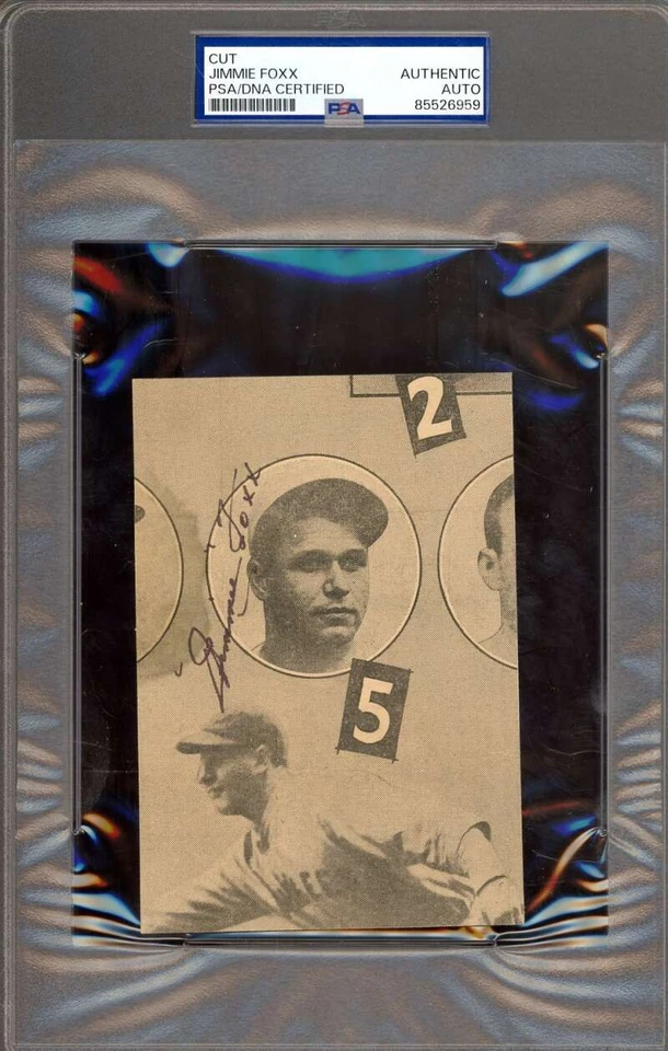 Jimmie Foxx PSA DNA Coa Signed Vintage 1930`s Photograph Autograph - Image 1 of 1