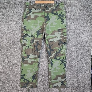 Nike SB Camo Cargo Pants Mens 36x32 Green Rip-Stop Skateboard 885863-222 READ - Picture 1 of 14