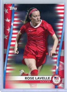 2021 Topps US Olympics & Paralympics 8 Rose Lavelle US Flag Parallel 202/299 - Picture 1 of 2