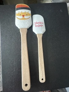 Santa’s Helper And Santa Christmas Spatulas - Picture 1 of 2