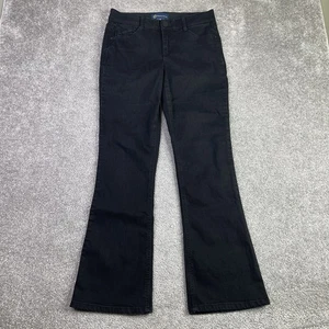 Democracy Jeans Women’s 8 Black Itty Bitty Bootcut Mid-Rise Dark Denim Stretch - Picture 1 of 10