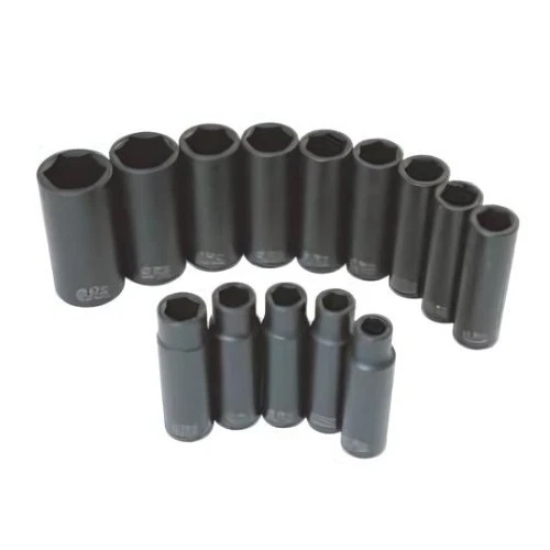 Sunex 2653 1/2" Drive 14-Piece Metric Deep Impact Socket Set, 6-Point - Image 1 of 1