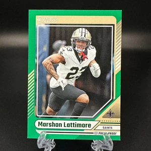 2024 Donruss Marshon Lattimore Press Proof Green #133 Saints - Bild 1 von 2