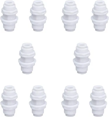 1/4" Bulkhead for Reverse Osmosis Water Filter,NSF Certified Plastic Push to - Image 1 of 4