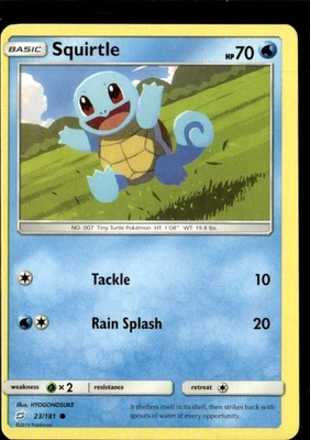 Pokemon Squirtle 23/181 Miscut ERROR Team up Non Holo Common - Image 1 of 2