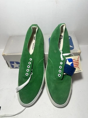 Винтажный 80/90-х Converse SkidGrip кроссовки обувь зеленый замши мужской размер 13 новый с коробкой - Изображение 1 из 4