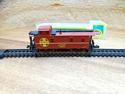 Model Power N Scale 34' Santa Fe ATSF 1343 Rear Cupula Caboose - Image 1 of 4