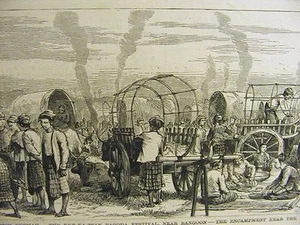 Birmania británica Birmania KKE-KA-TSAN PAGODA FESTIVAL RANGOON 1880 impresión artística mate - Imagen 1 de 7