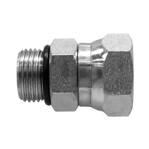6900-06-06 Hydraulikverschraubung 3/8"" Stecker O-Ring x 3/8"" Buchse Rohr drehbar 9315 - Bild 1 von 2