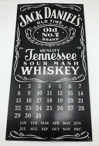 Insegna Pubblicitaria Jack Daniel's Old No 7 Calendario Perpetuo Latta 40x21 - Picture 1 of 6