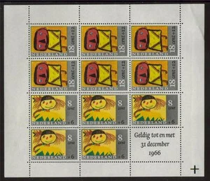 NIEDERLANDE MNH 1966 SG MS1006 KINDERWOHL MINISHEET - Bild 1 von 1