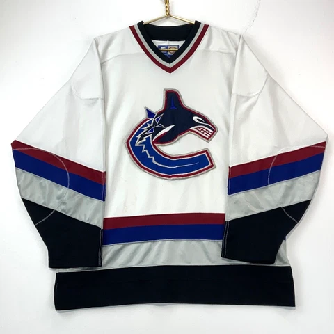 Vintage Vancouver Canucks Starter Hockey Jersey Size Large White Nhl Cover