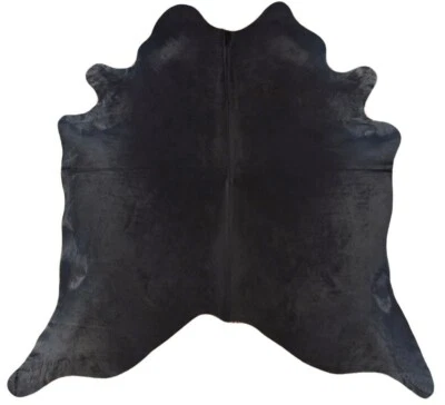 KUHFELL STIERFELL ANTHRAZIT GRAU GEFÄRBT 210 x 200  cm FELL TEPPICH DUNKEL GRAU - Bild 1 von 4