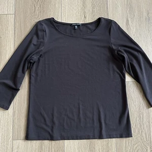 EILEEN FISHER Gr. S Langarm Top Lagenlook braun Capsule Wardrobe Corpcore - Bild 1 von 6