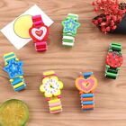 Children Kids Watch Toy Cartoon Elastic Watch Wristbands Wood Bracelets  Gift