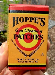 HOPPE'S 1940 RARE UNOPENED & UNUSED GUN CLEANING PATCHES FOR .270 - .35 RIFLE - Picture 1 of 2