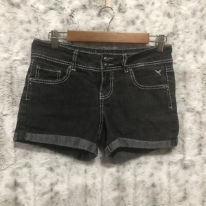 Grane Black Denim Cuffed Jean Shorts Jr Sz 9 - Picture 1 of 11