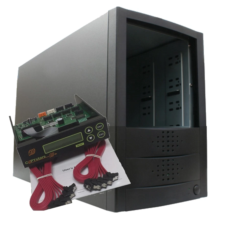 CD DVD Duplicator 1-7  Blu Ray 9 Bay case+ PC-ISO 128mb duplicator controller - Image 1 of 1